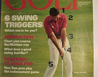 October 1979 GOLF World's Largest Golf Magazine, with Gary Player on the cover , Country Club Decor, Golf Clubs, Birthday Gift Idea