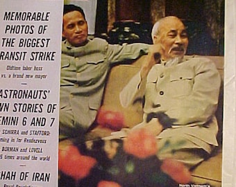 January 14, 1966 LIFE Magazine with Ho Chi Minh & Pham Van Dong on the Cover has 86 pages of ads and articles, Birthday Gift Idea No.2