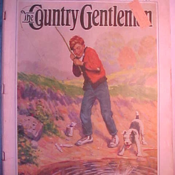 April 1927 The Country Gentleman Magazine with Cover Art by George Brehm has 184 pages of ads and articles, Country House Decor