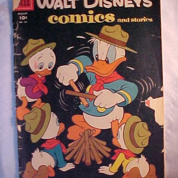 August 1956 Walt Disney's Comics and Stories Donald Duck Vol. 16 No. 11 #191 Golden Age Comic Book, Man Cave Decor, Birthday Gift Idea