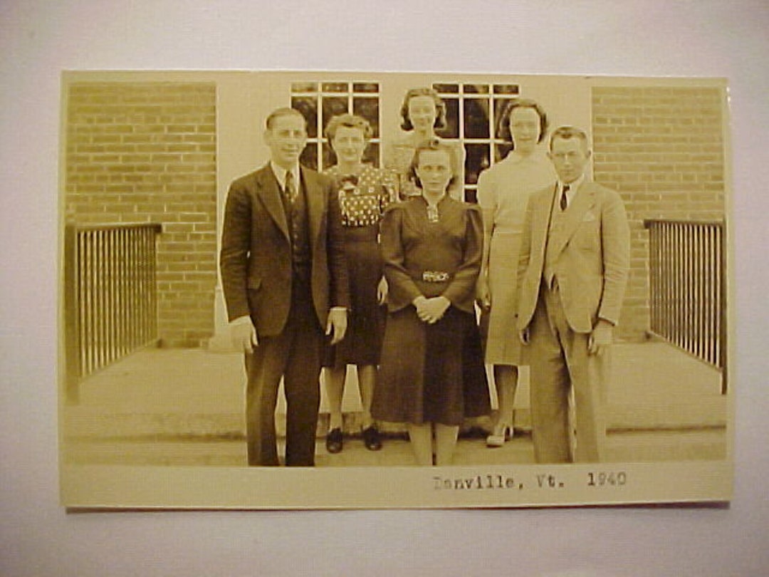 1940 Danville Elementary School Danville,vt. , Staff Photo, Antique