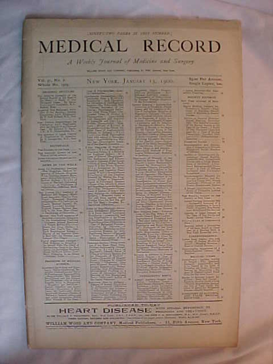 January 13, 1900 Medical Record a Weekly Journal of Medicine and ...