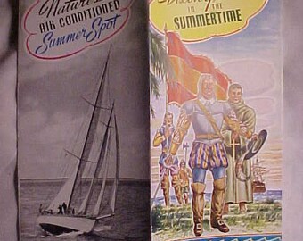 c1937-40 Discover Florida in the Summertime Travel Brochure Fred Cone Governor, Florida History, Great for Scrapbook, Paper Ephemera