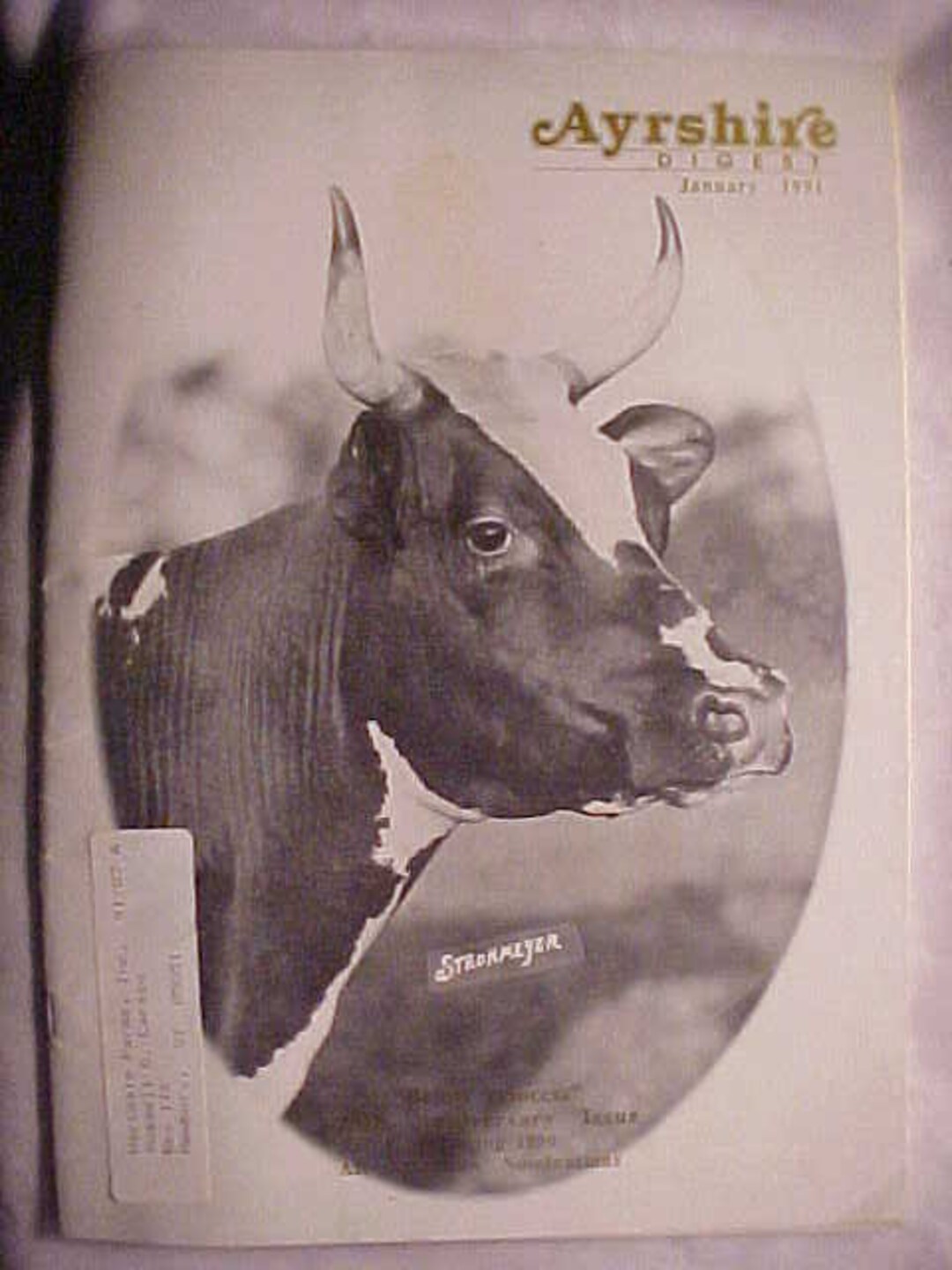 January 1991 the Ayrshire Digest Magazine the Ayrshire Breeders