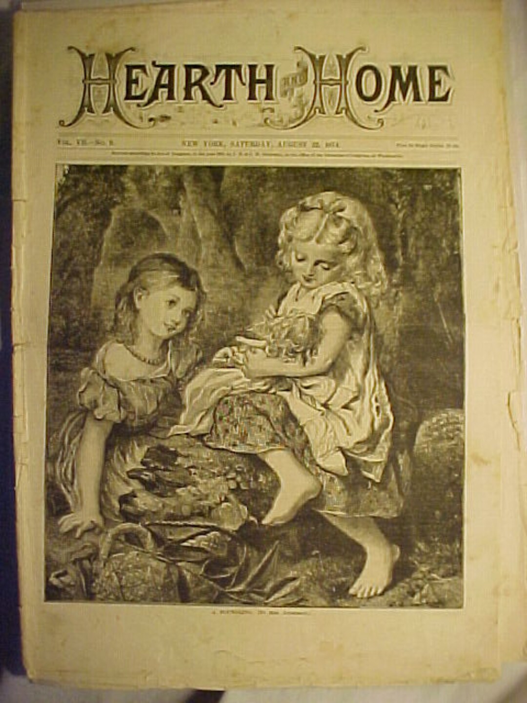August 22, 1874 Hearth and Home Magazine New York, N.Y.