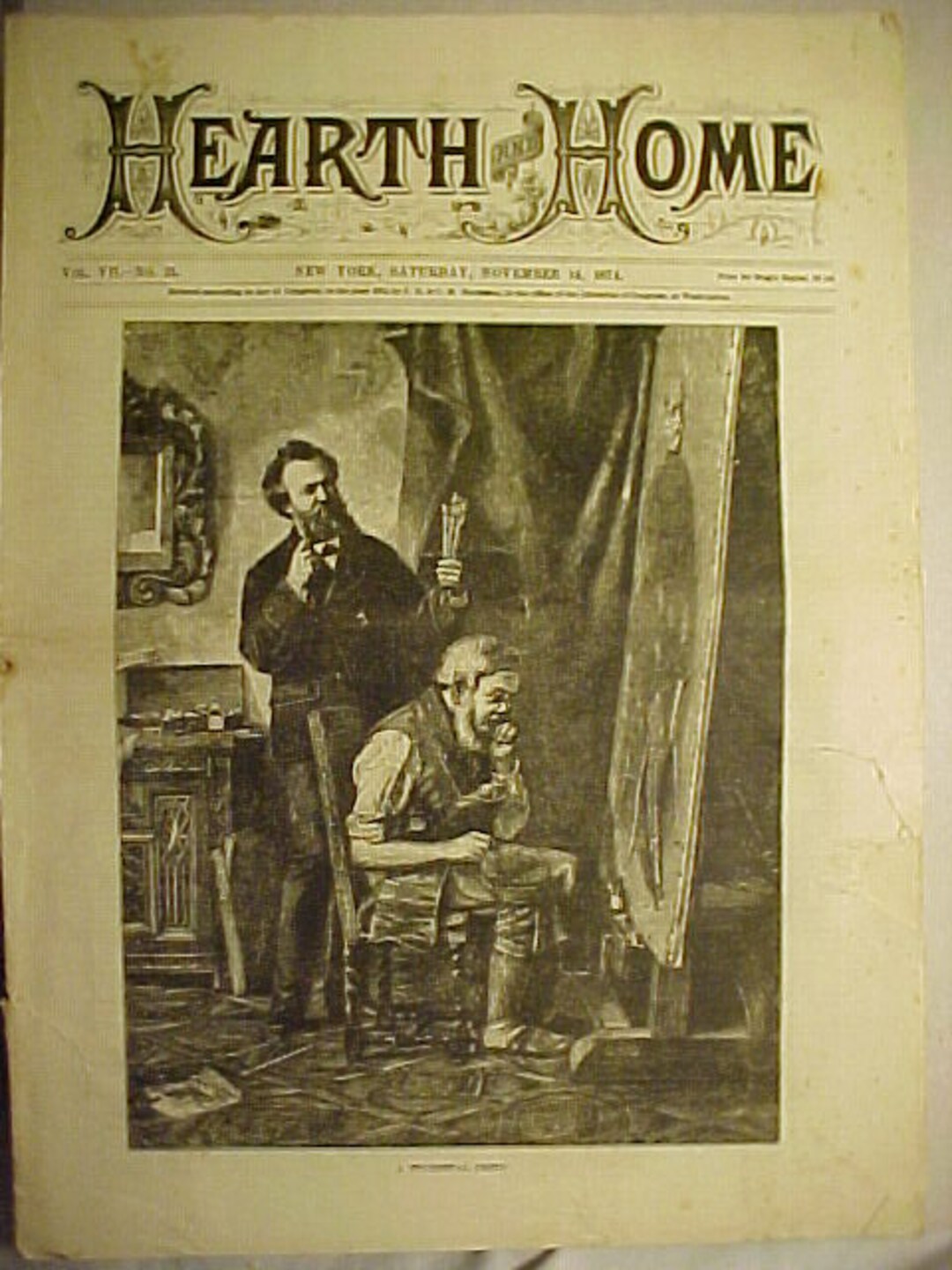 November 14, 1874 Hearth and Home Magazine New York, N.Y.
