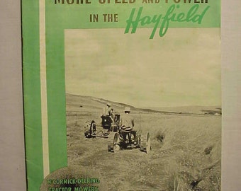 Vintage McCormick Deering Tractor Mowers and Sweep Racks International Harvester Company Catalog Booklet