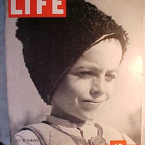 January 9, 1939 LIFE Magazine with Boy of Rumania on the Cover has 60 pages of ads and articles, Birthday Gift Idea No.2