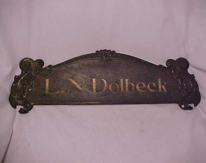 C1890s L. N. Dolbeck Solid Brass National Cash Register Topper, This is