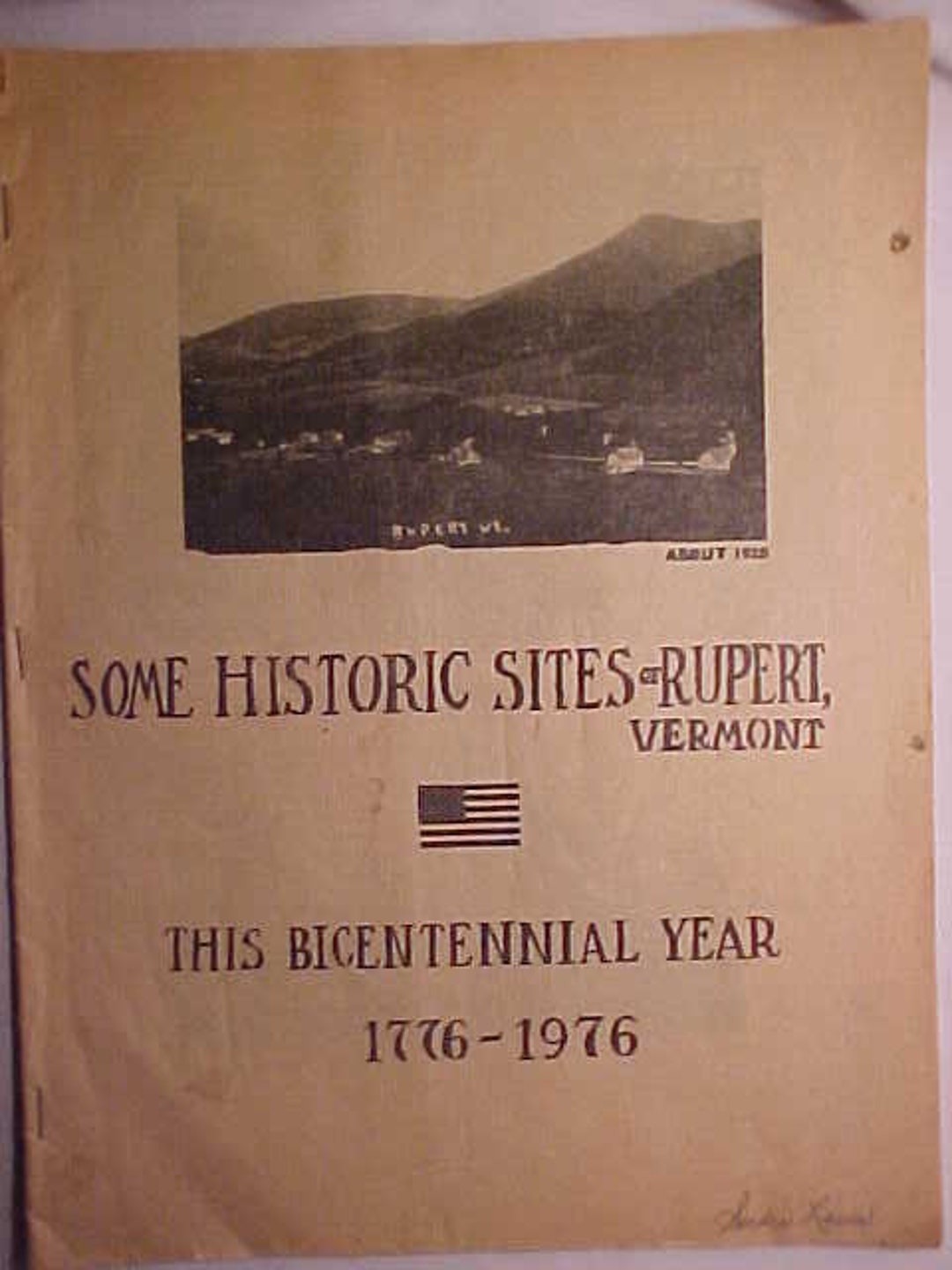1976 Some Historic Sites of Rupert, Vermont by Howard Mudgett Has 31 ...
