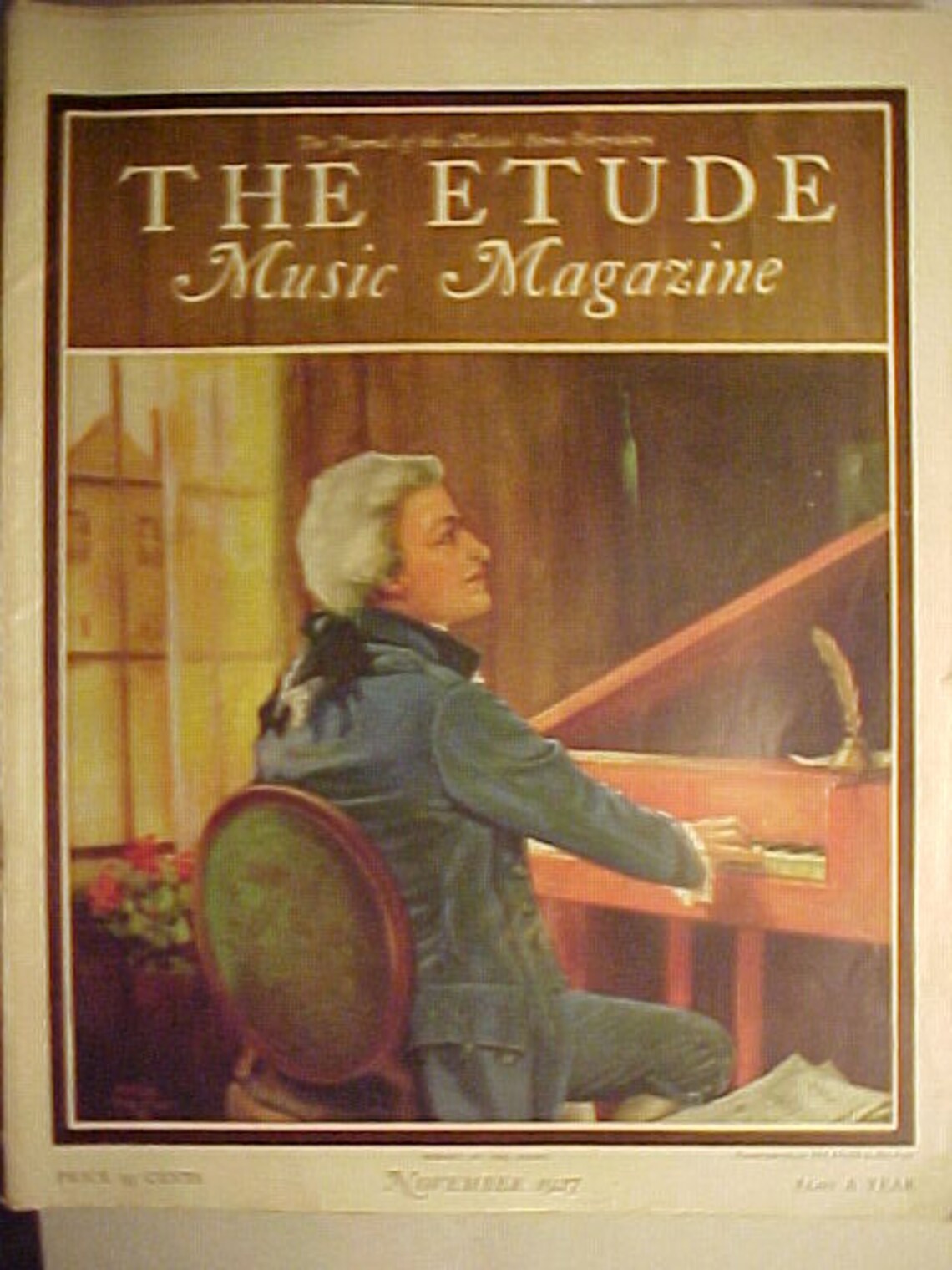 November 1927 the Etude Music Musical Magazine With Cover Art Etsy