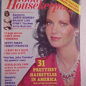September 1978 Good Housekeeping Magazine Jaclyn Smith on the Cover by Neal Barr, has 284 pages of ads & articles, Birthday Gift Idea