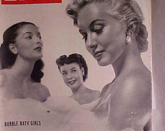 August 21, 1950 LIFE Magazine with Bubble Bath Girls on the cover has 108 pages of ads and Articles, Birthday Gift Idea