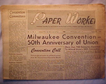 September 1956 Paper Worker Paper Mill Workers Newspaper Volume 11 Number 2, Paper Mill Workers Union Publication Paper