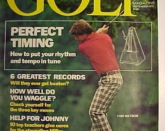 September 1979 GOLF World's Largest Golf Magazine, with Tom Watson on the cover , Country Club Decor, Golf Clubs, Birthday Gift Idea