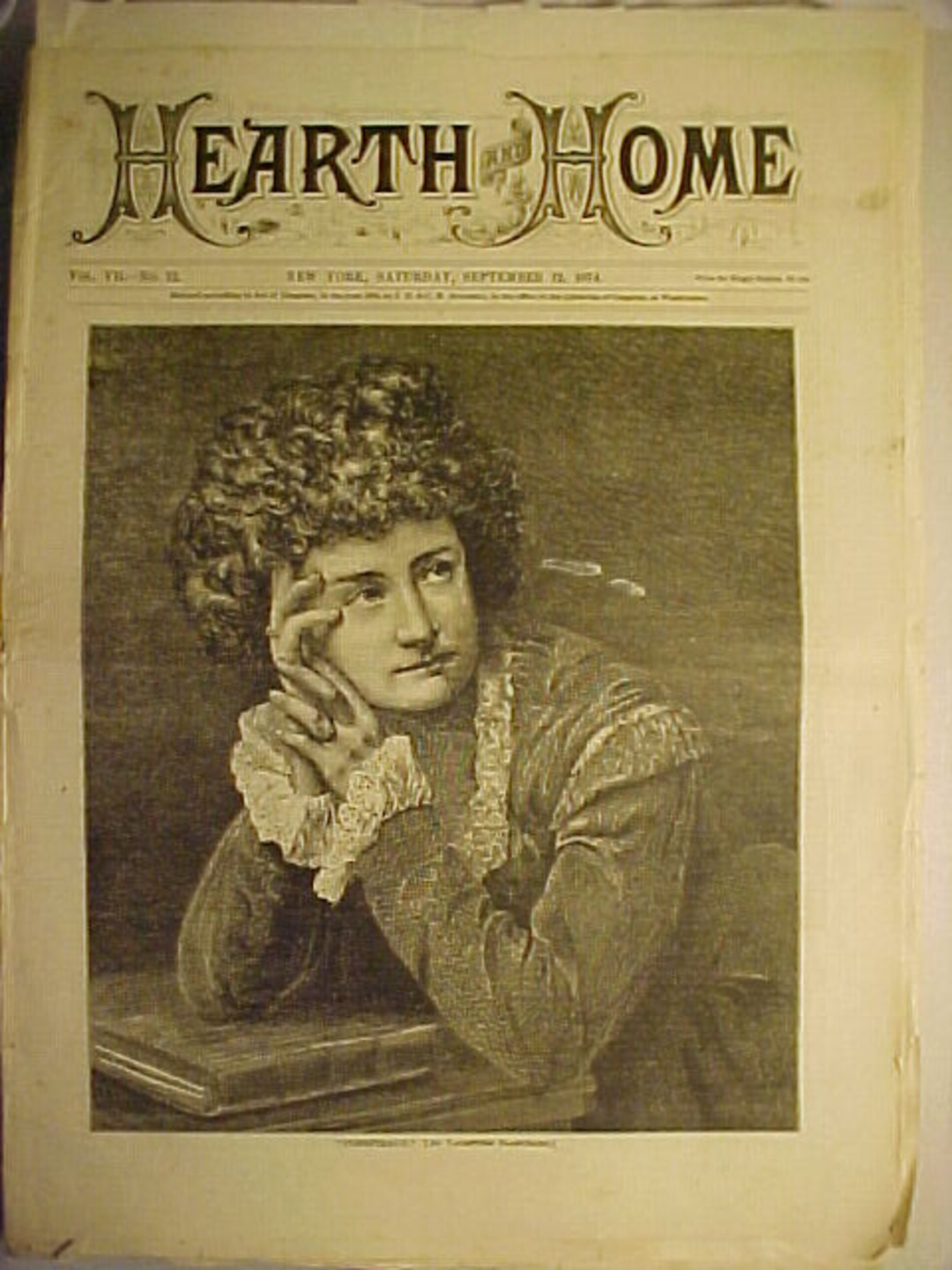 September 12, 1874 Hearth and Home Magazine New York, N.Y.