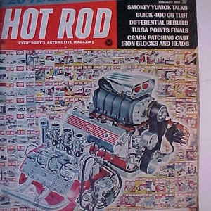 January 1968 Hot Rod Magazine has 134 pages of ads and articles with nice cover art, Antique Automobile Muscle Car Hot Rod, Rat Rod Magazine