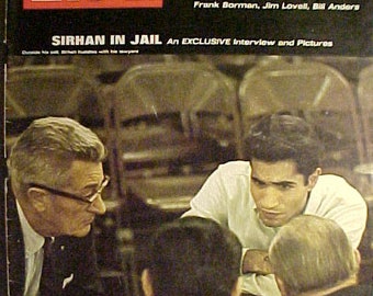 January 17, 1969 LIFE Magazine with Sirhan Bishara Sirhan on the Cover has 78 pages of ads and articles, Birthday Gift Idea, No. 4