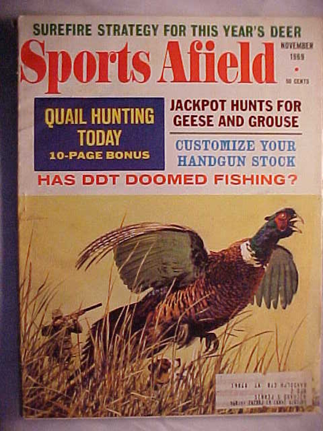 November 1969 Sports Afield Magazine With the Cover by Jack Dumas With