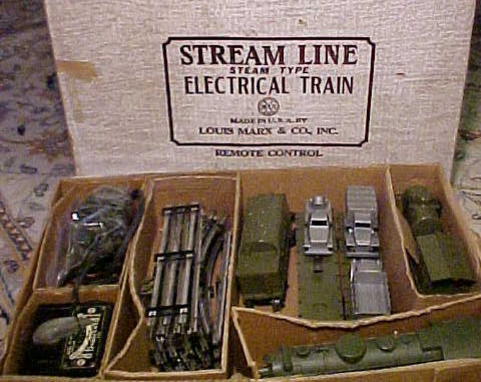 C1950s MARX No. 52965 Complete Train Set in the Original Box O Gauge ...