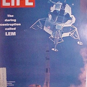March 14, 1969 LIFE Magazine with LEM Space Station on the Cover has 92 pages of ads and articles, Birthday Gift Idea