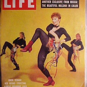 February 23, 1959 LIFE Magazine Gwen Verdon on the Cover has 120 pages of ads and articles, Birthday Gift Idea