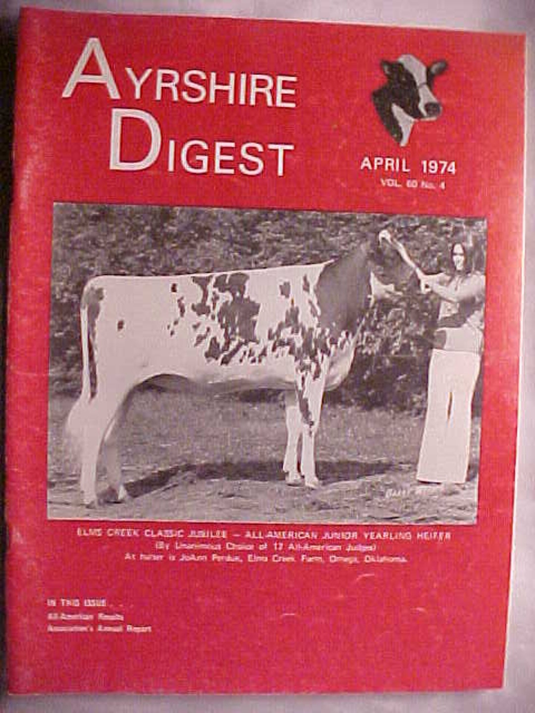 April 1974 the Ayrshire Digest Magazine the Ayrshire Breeders