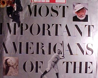 Fall 1990 LIFE Magazine with Important Americans of 20th Century on the Cover has 116 pages of ads and articles, Birthday Gift Idea #2