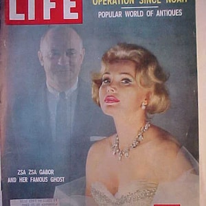 June 29, 1959 LIFE Magazine with Zsa Zsa Gabor on the Cover has 148 pages of ads and articles, Birthday Gift Idea No.2
