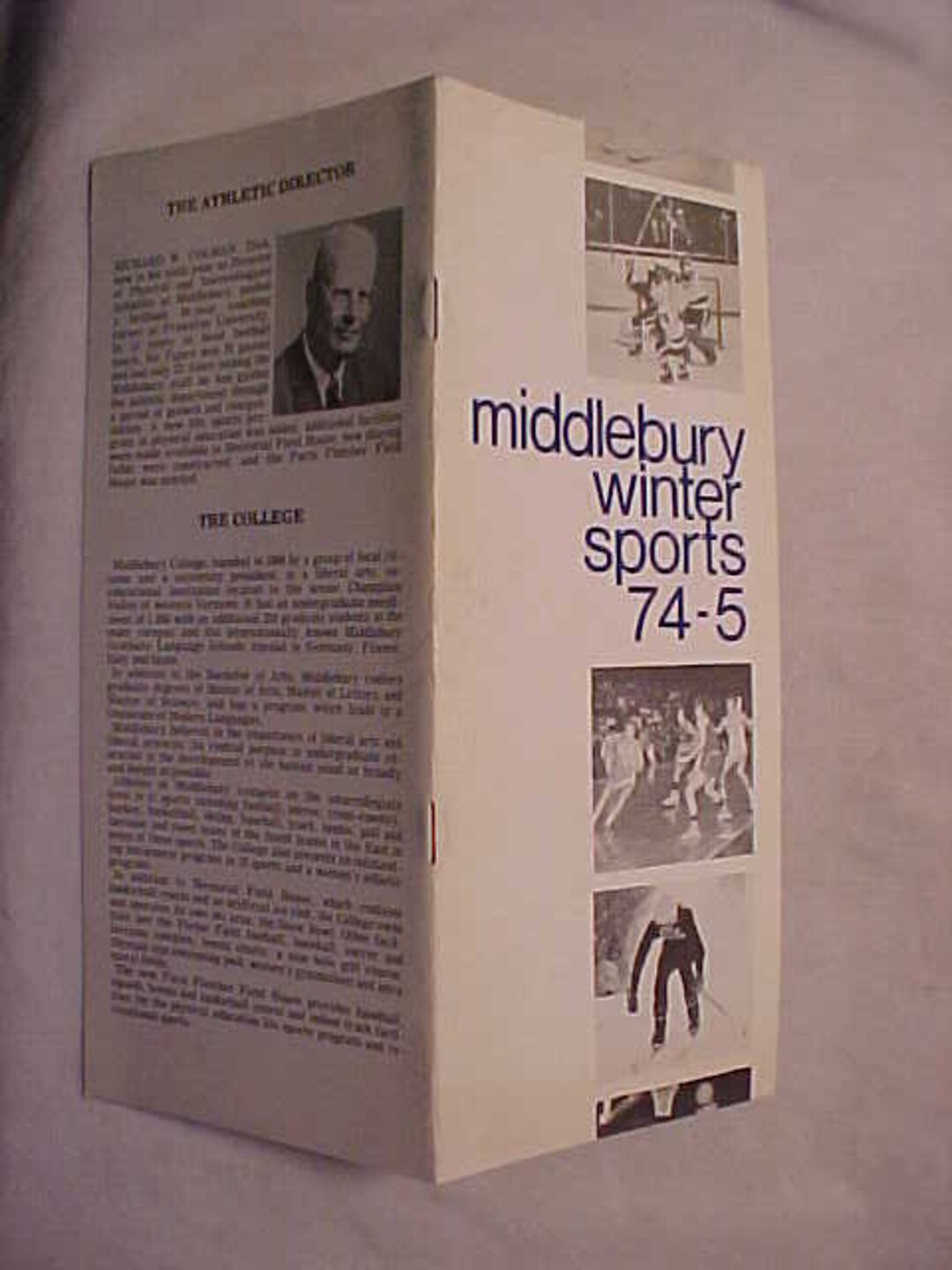 197475 Middlebury Vermont College Winter Sports Booklet, College