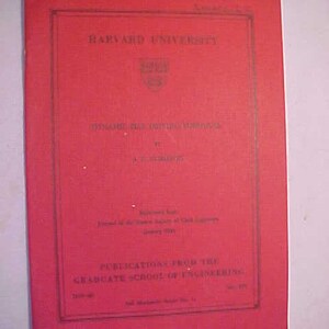 May include: A red cover of a publication from the Graduate School of Engineering at Harvard University. The cover features the Harvard University crest and the text "Publications from the Graduate School of Engineering".