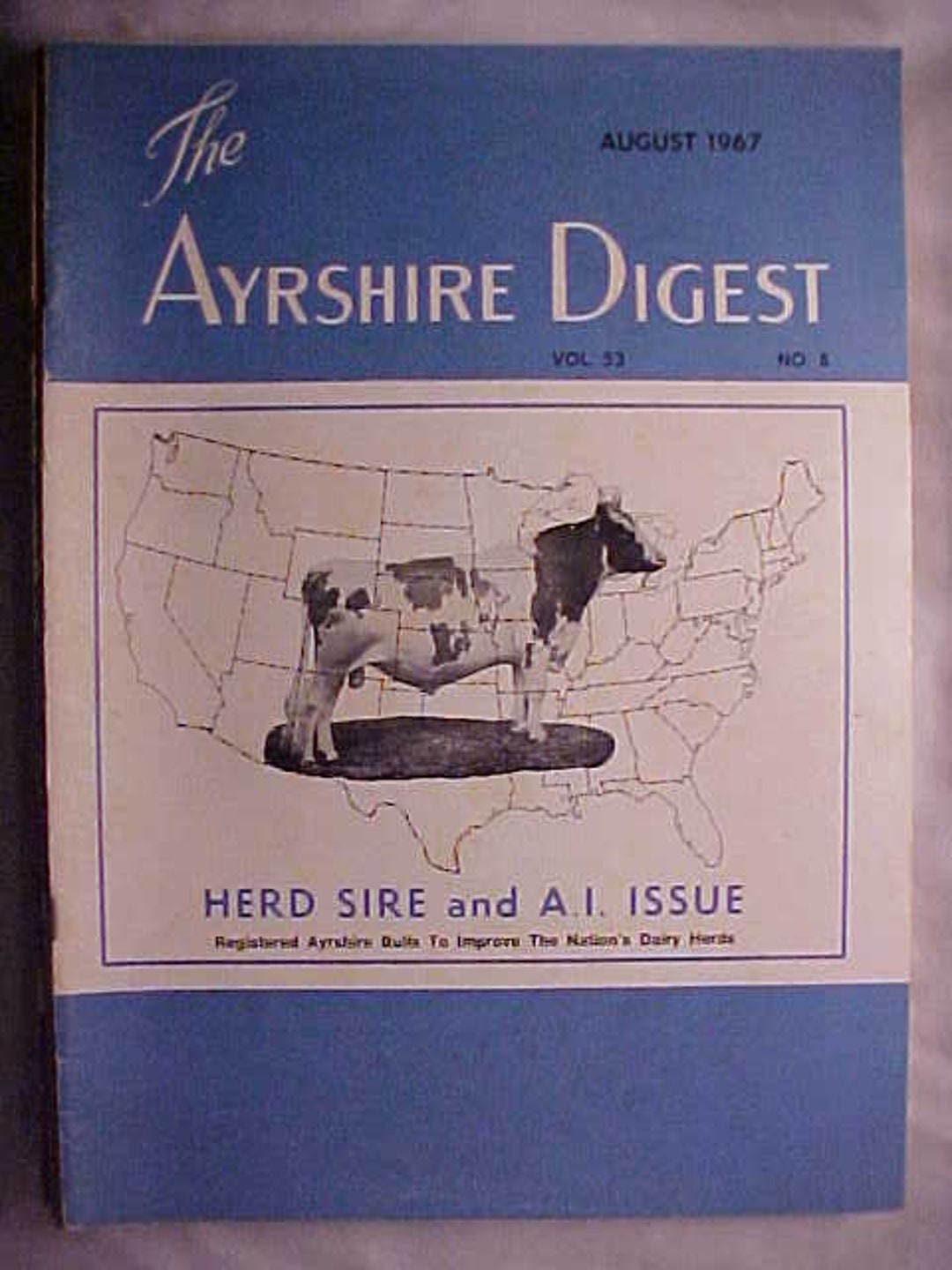 August 1967 the Ayrshire Digest Magazine the Ayrshire Breeders Etsy