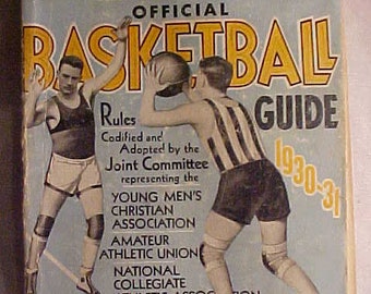 1930-31 Spalding's Athletic Library No. 700X Spalding Official Basketball Guide and official rules, Sports Guide Book, Sports Bar Decor