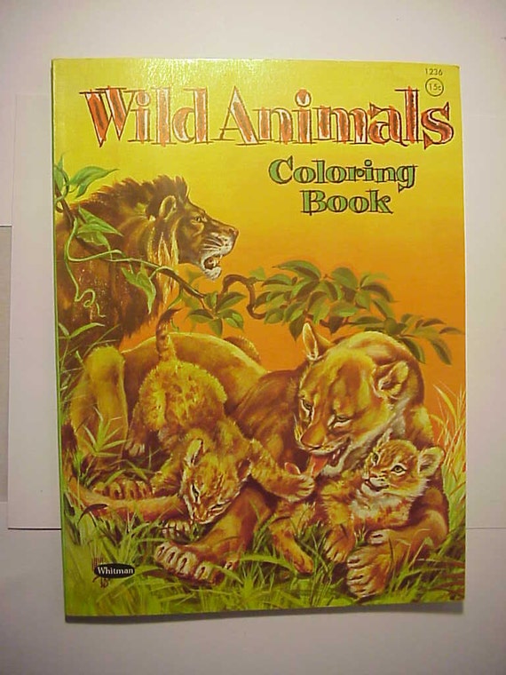 Download 1959 Wild Animals Coloring Book By Whitman Publishing Co Etsy