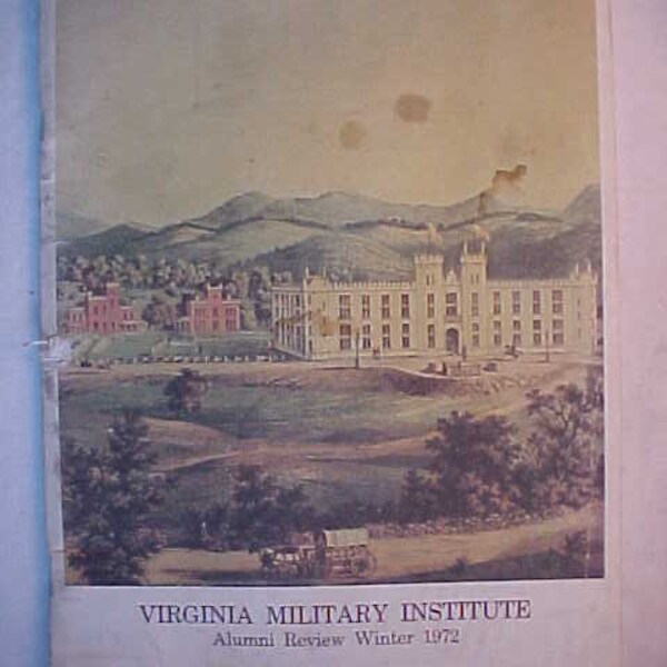 Winter 1972 Virginia Military Institute Alumni Review Publication Booklet Magazine, with Colonel William Couper painting on the cover