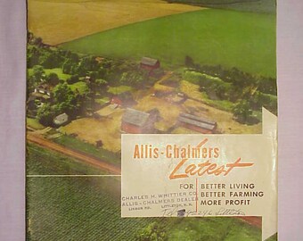 c1940 Allis Chalmers Modern the New CA Farm Tractors full 2 Plow Tractor Milwaukee, Wis., Original Tractor Catalog