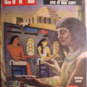October 1, 1956 LIFE Magazine with Egyptian Artists on the Cover has 170 pages of ads and articles, Birthday Gift Idea