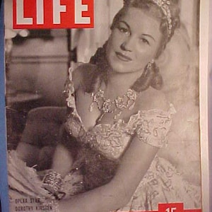 December 30, 1946 LIFE Magazine Dorothy Kirsten on the Cover has 76 pages of ads and articles, Birthday Gift Idea