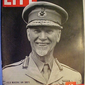 November 8, 1943 LIFE Magazine with Field Marshal Jan Christiaan Smuts on the Cover has 132 pages of ads and articles, Birthday Gift Idea #2