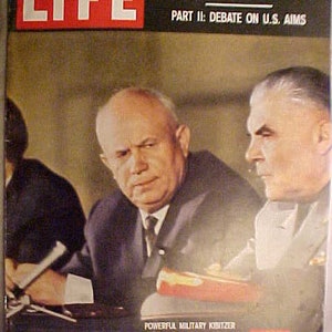 May 30, 1960 LIFE Magazine with Military Kibitzer Flanks Khrushchev on the Cover has 108 pages of ads and articles, Birthday Gift Idea