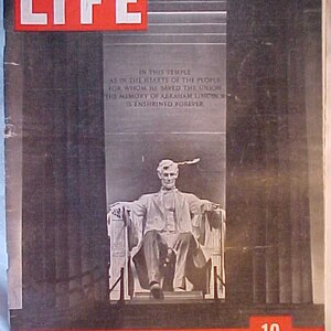 February 11, 1946 LIFE Magazine Abraham Lincoln on the Cover has 100 pages of ads and articles, Birthday Gift Idea No.2
