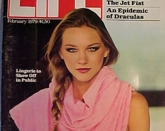 February 1979 LIFE Magazine with Public Lingerie on the Cover by Arthur Elgort has 120 pages of ads and articles, Birthday Gift Idea