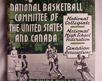 1936-37 Spalding's Athletic Library No. 700R Spalding Official Basketball Guide and official rules, Sports Guide Book, Sports Bar Decor