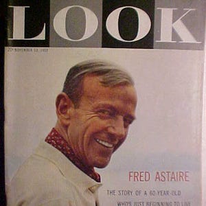 November 10, 1959 LOOK Magazine with Fred Astaire on the Cover by Wayne Miller Magnum, has 124 pages of ads and articles, Birthday Gift Idea