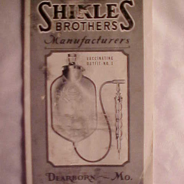 c1910-20 Shikles Brothers Veterinary Equipment Manufacturers Dearborn, MO., Veterinary Medical Device Instruments Catalog, Veterinarian Gift