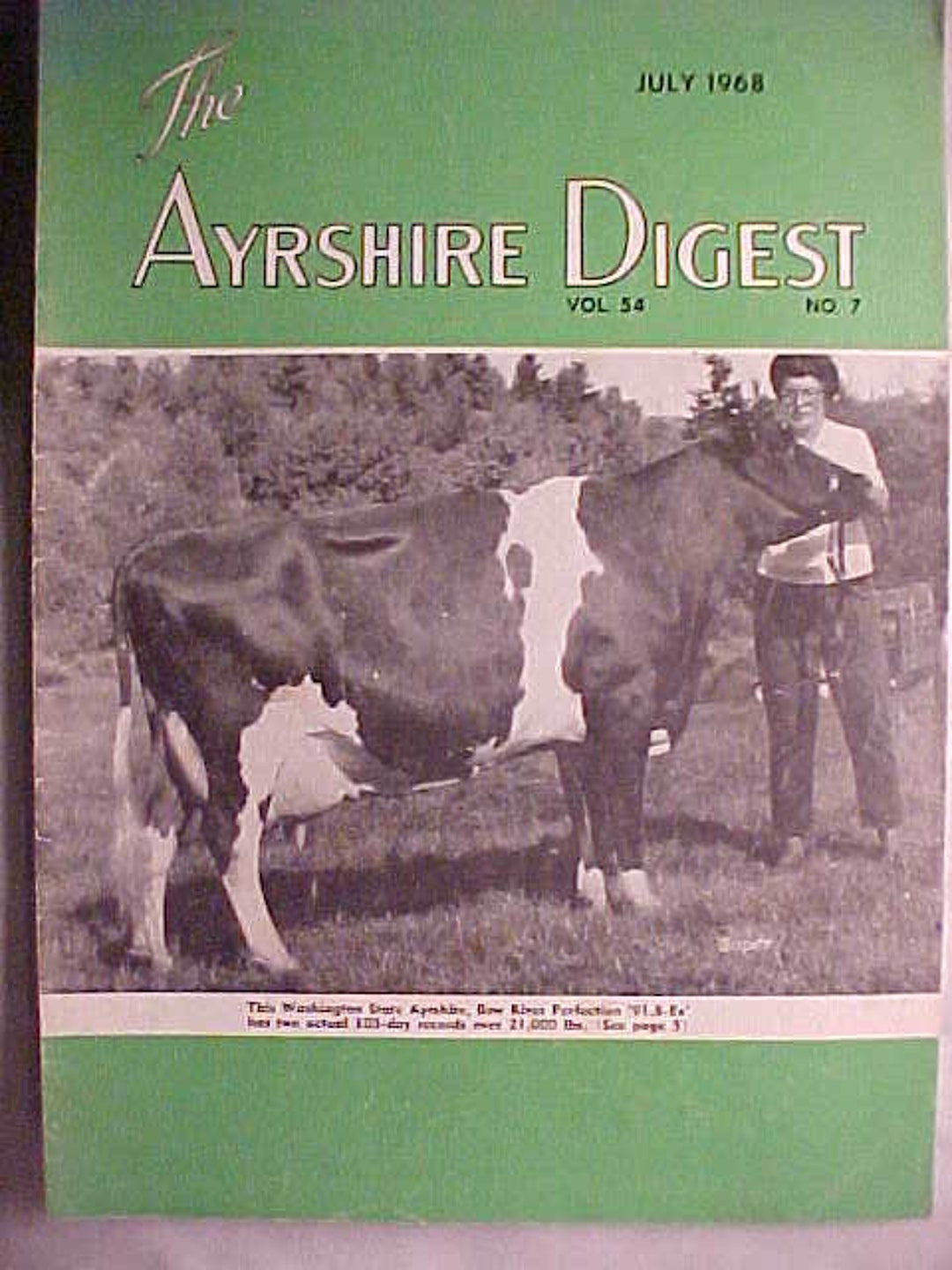 July 1968 the Ayrshire Digest Magazine the Ayrshire Breeders Etsy