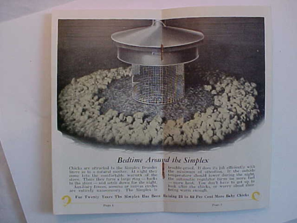 1931 Simplex Brooder Stove Catalog Booklet by Simplex Brooder Etsy