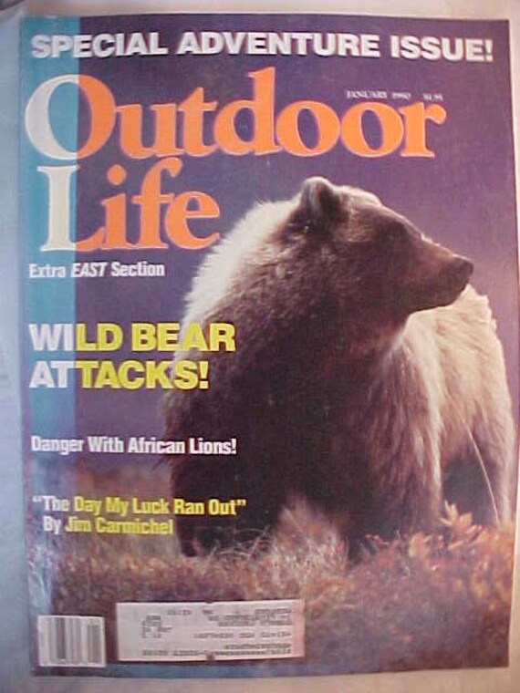 January 1990 Outdoor Life Magazine With Cover Art by Johnny Johnson, Has  112 Pages of Ads and Articles, Hunting & Fishing Camp Decor 