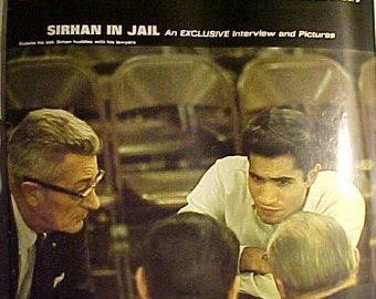 January 17, 1969 LIFE Magazine with Sirhan Bishara Sirhan on the Cover has 78 pages of ads and articles, Birthday Gift Idea, No. 5