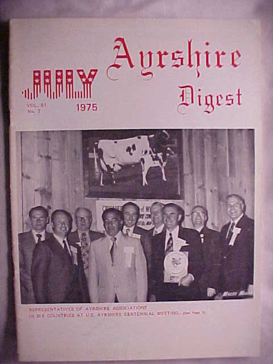July 1975 the Ayrshire Digest Magazine the Ayrshire Breeders